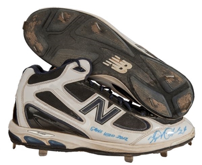 2012 Miguel Cabrera Game Worn and Signed Pair of Cleats (MVP and Triple Crown Season) - MEARS